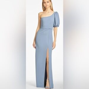 Sachin & Babi Nadia 4-Way Stretch Crepe Gown – Slate Blue Slate Blue size 8